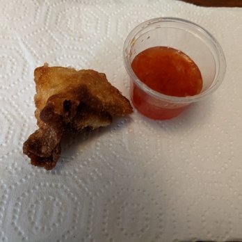 Tummy Yummy Thai - Burnt and tiny crab rangoon. - Food Trucks Near Me Tummy Yummy Thai - Burnt and tiny crab rangoon. - Food Trucks Near Me