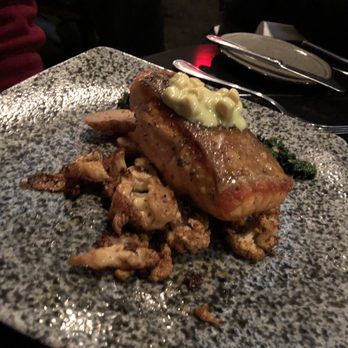 Avvino - Beautiful salmon on a bed of ferro - New American Near Me - Rochester, New York