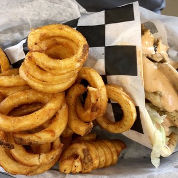 Grab A Gyro - Half and half Gyro with curly fries - Mediterranean Near Me - Tualatin, Oregon Grab A Gyro - Half and half Gyro with curly fries - Mediterranean Near Me - Tualatin, Oregon