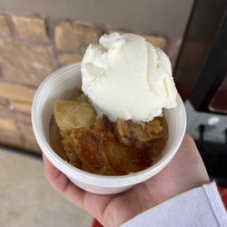 Southern Belle Farm - Peach cobbler with ice cream