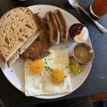 Broder Café - Two egg breakfast with sausage. ($19) - Scandinavian Near Me - Portland, Oregon Broder Café - Two egg breakfast with sausage. ($19) - Scandinavian Near Me - Portland, Oregon