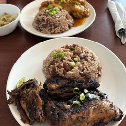 Chicken curry and jerk chicken Chicken curry and jerk chicken