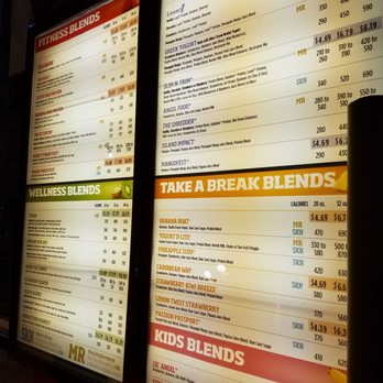Smoothie King - menus on the wall - Juice Bars & Smoothies Near Me - Kansas City, Missouri
