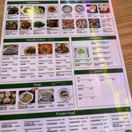 Menu nice variety of dumplings Menu nice variety of dumplings
