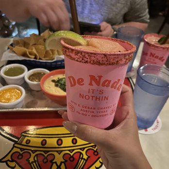 De Nada Cantina - Prickly pear margarita - Mexican Near Me - Austin, Texas
