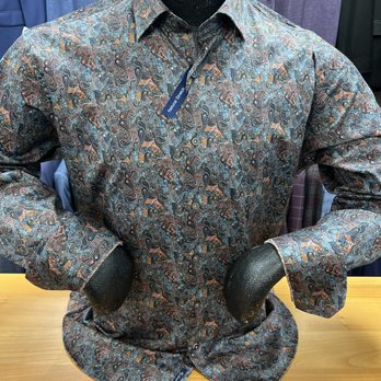 Bertalia - Unique Paisley Sport Shirt by Luciano Visconti - Men's Clothing Near Me - Rockville Centre, New York