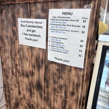 Banh Mi A Mui - Grand opening special and menu - Vietnamese Near Me - San Francisco, California