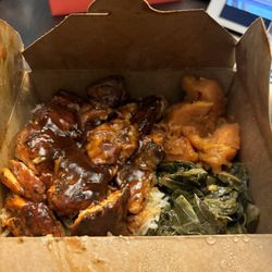 Sheba's Soul Plate - BBQ Salmon platter