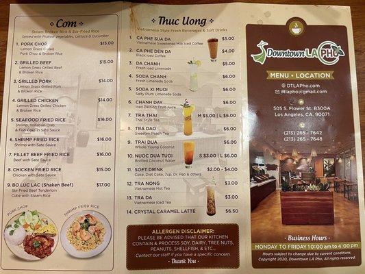 Menu photo 8 Downtown LA Pho Los Angeles, CA
