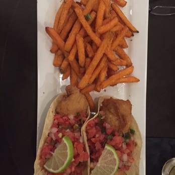G Bar and Bistro - Mahi Mahi tacos! Bam!!! And sweet potato fries - Cocktail Bars Near Me - Austin, Texas G Bar and Bistro - Mahi Mahi tacos! Bam!!! And sweet potato fries - Cocktail Bars Near Me - Austin, Texas