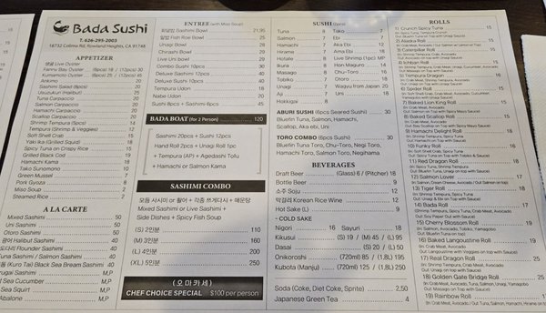 Menu photo 8 Bada Sushi Rowland Heights, CA Menu photo 8 Bada Sushi Rowland Heights, CA