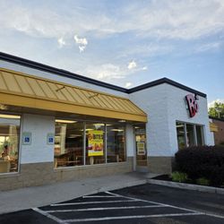 Bojangles - The building of the restaurant under a beautiful blue sky.