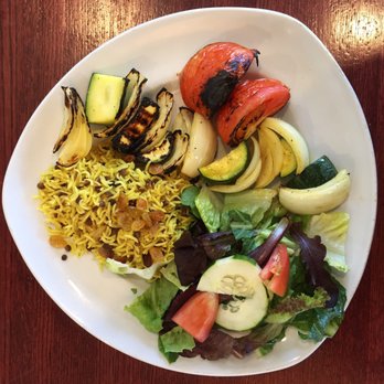 Pom & Olive - The veggie kebab plate - - super delicious! - Mediterranean Near Me - Costa Mesa, California