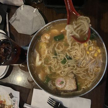 Yasuke Ramen & Bar - Ramen shoyu with pork belly and shrimp - Ramen Near Me - McAllen, Texas