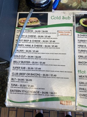 Menu photo 1 Bill & Ruth's Submarine Shop Broken Arrow, OK Menu photo 1 Bill & Ruth's Submarine Shop Broken Arrow, OK