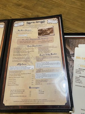 Menu photo 1 Big Horn Restaurant Estes Park, CO