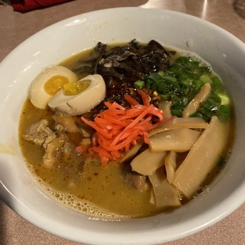 Michi Ramen - Tori with chicken and miso. Add spicy oil and ajitama - Ramen Near Me - Austin, Texas