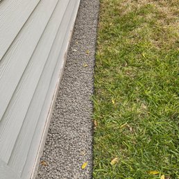 After: trench behind garage After: trench behind garage