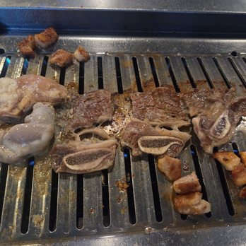 MJD Korean BBQ - Kalbi, small intestine, large intestine, and jowl - Korean Near Me - Los Angeles, California