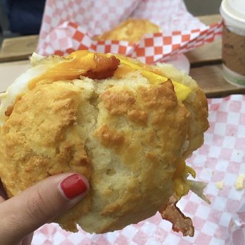 Biscuit Bitch - Egg, Bacon & Cheese Bitchwich w/ their sauce - Breakfast & Brunch Near Me - Seattle, Washington