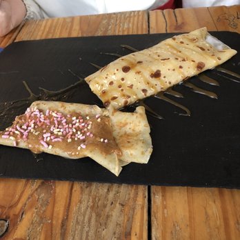 Cocotte By Hexagone - 1/2 Dutch Girls crepe (with sprinkle), and 1/2 Tatin crepe. - French Near Me - Amsterdam, New Hampshire Cocotte By Hexagone - 1/2 Dutch Girls crepe (with sprinkle), and 1/2 Tatin crepe. - French Near Me - Amsterdam, New Hampshire