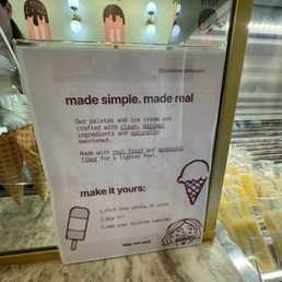 Paleta and ice cream ordering instructions Paleta and ice cream ordering instructions