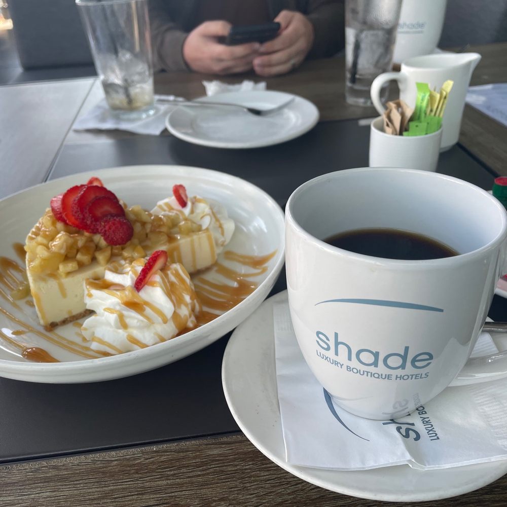 zinc@shade - Carmel Apple Cheesecake and coffee - New American Near Me - Manhattan Beach, California zinc@shade - Carmel Apple Cheesecake and coffee - New American Near Me - Manhattan Beach, California