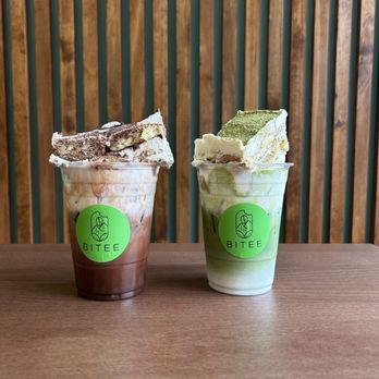 Bitee - Tiramisu latte and matcha tiramisu latte - Desserts Near Me - New York, New York Bitee - Tiramisu latte and matcha tiramisu latte - Desserts Near Me - New York, New York
