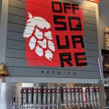 Off Square Brewing - a beer tap with a lion on it - Brewpubs Near Me - Crown Point, Indiana