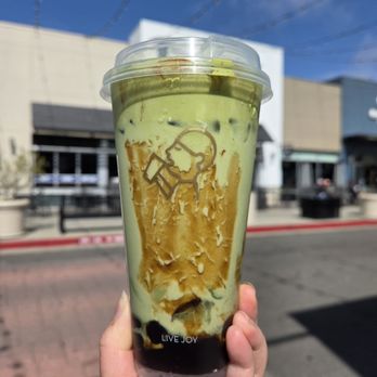 Heytea - matcha jasmine latte with brown sugar bobo (less ice, less sugar) - Bubble Tea Near Me - Daly City, California Heytea - matcha jasmine latte with brown sugar bobo (less ice, less sugar) - Bubble Tea Near Me - Daly City, California