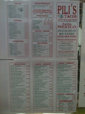 Menu photo 4 Pili's Tacos Los Angeles, CA