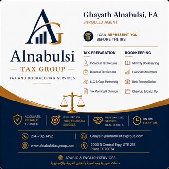 Alnabulsi Tax Group - Bookkeepers Near Me - Plano, Texas Alnabulsi Tax Group - Bookkeepers Near Me - Plano, Texas