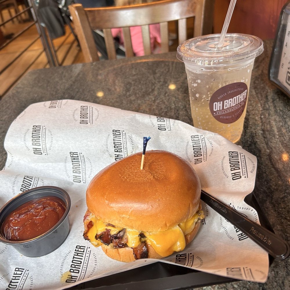 Bbq deluxe brisket sandwich ...I ordered my bbq sauce on the side but you can have it on the sandwich also. Bbq deluxe brisket sandwich ...I ordered my bbq sauce on the side but you can have it on the sandwich also.