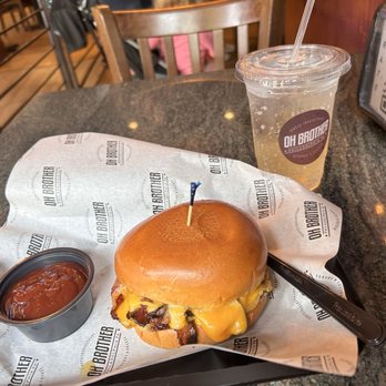 Oh Brother Philly - Bbq deluxe brisket sandwich ...I ordered my bbq sauce on the side but you can have it on the sandwich also. - Cheesesteaks Near Me - Philadelphia, Pennsylvania Oh Brother Philly - Bbq deluxe brisket sandwich ...I ordered my bbq sauce on the side but you can have it on the sandwich also. - Cheesesteaks Near Me - Philadelphia, Pennsylvania