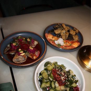Jade Beverly Hills - Smashed cucumbers, wagyu gyoza, spicy tuna crisp - Japanese Near Me - Beverly Hills, California Jade Beverly Hills - Smashed cucumbers, wagyu gyoza, spicy tuna crisp - Japanese Near Me - Beverly Hills, California