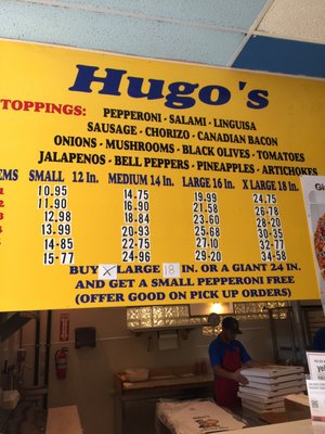 Menu photo 2 Hugo's Pizzeria Watsonville, CA Menu photo 2 Hugo's Pizzeria Watsonville, CA