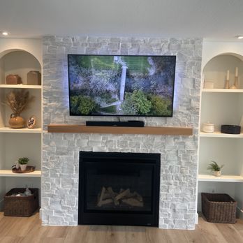 Romi Construction - Fireplace and shelves - General Contractors Near Me Romi Construction - Fireplace and shelves - General Contractors Near Me
