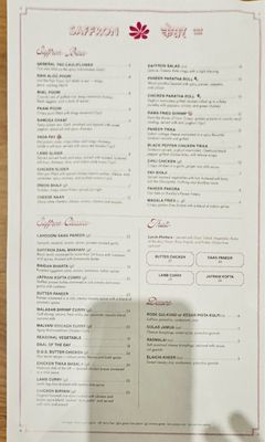Menu photo 8 Saffron San Carlos, CA
