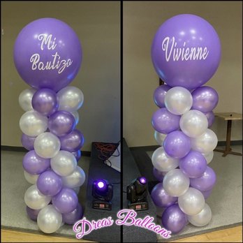 Dreas Balloons - Personalized columns with baby's name and event - Balloon Services Near Me Dreas Balloons - Personalized columns with baby's name and event - Balloon Services Near Me