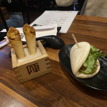 JINYA Ramen Bar - Logan Circle - Salmon cone and JINYA Bun 1 Pc - Ramen Near Me - Washington, DC, District of Columbia