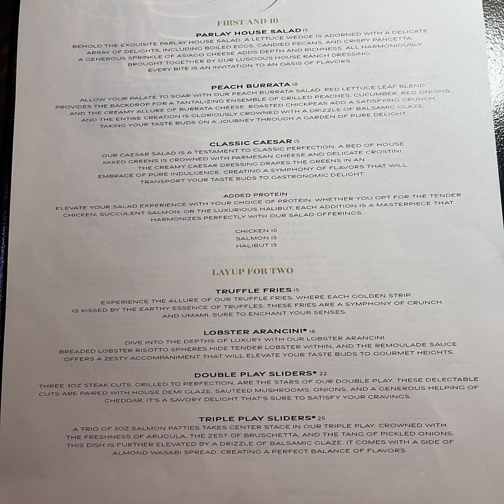 Parlay On Ninth - Menu - Sports Bars Near Me - Cleveland, Ohio Parlay On Ninth - Menu - Sports Bars Near Me - Cleveland, Ohio