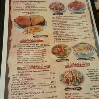 El Asador Restaurant - Menu - Salvadoran Near Me - Fredericksburg, Virginia