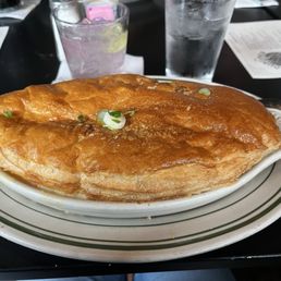Pot pie before removing "the lid"