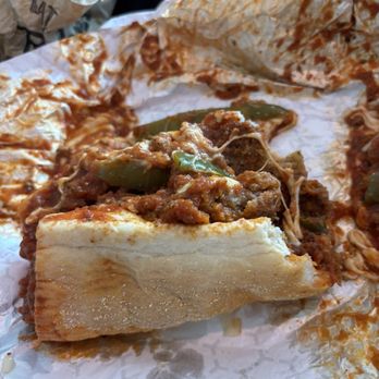 Ricobene's - King Size Breaded Steak Sandwich. Very messy and too much sauce in my opinion. - Italian Near Me - Chicago, Illinois Ricobene's - King Size Breaded Steak Sandwich. Very messy and too much sauce in my opinion. - Italian Near Me - Chicago, Illinois