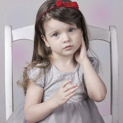 Paint History - Little girl in Blue
