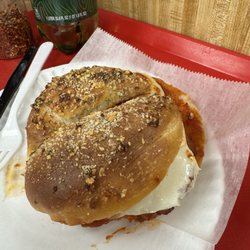 Garlic knot panini