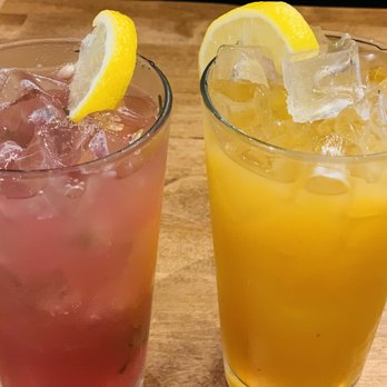 Rail Craft Kitchen & Bar - Blueberry and Peach Mocktails - Bars Near Me - Dublin, Ohio Rail Craft Kitchen & Bar - Blueberry and Peach Mocktails - Bars Near Me - Dublin, Ohio