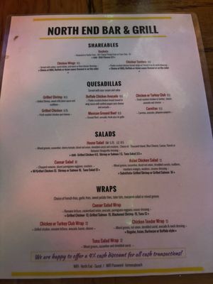 Menu photo 2 North End Bar & Grill Hermosa Beach, CA Menu photo 2 North End Bar & Grill Hermosa Beach, CA