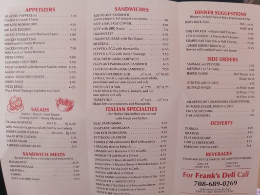 Menu photo 2 Bertolli's River Pizza River Forest, IL