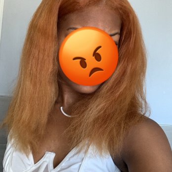 Gladys Beauty Salon - Vs the Orange frizzy mess I got - Blow Dry/Out Services Near Me - Jamaica, New York